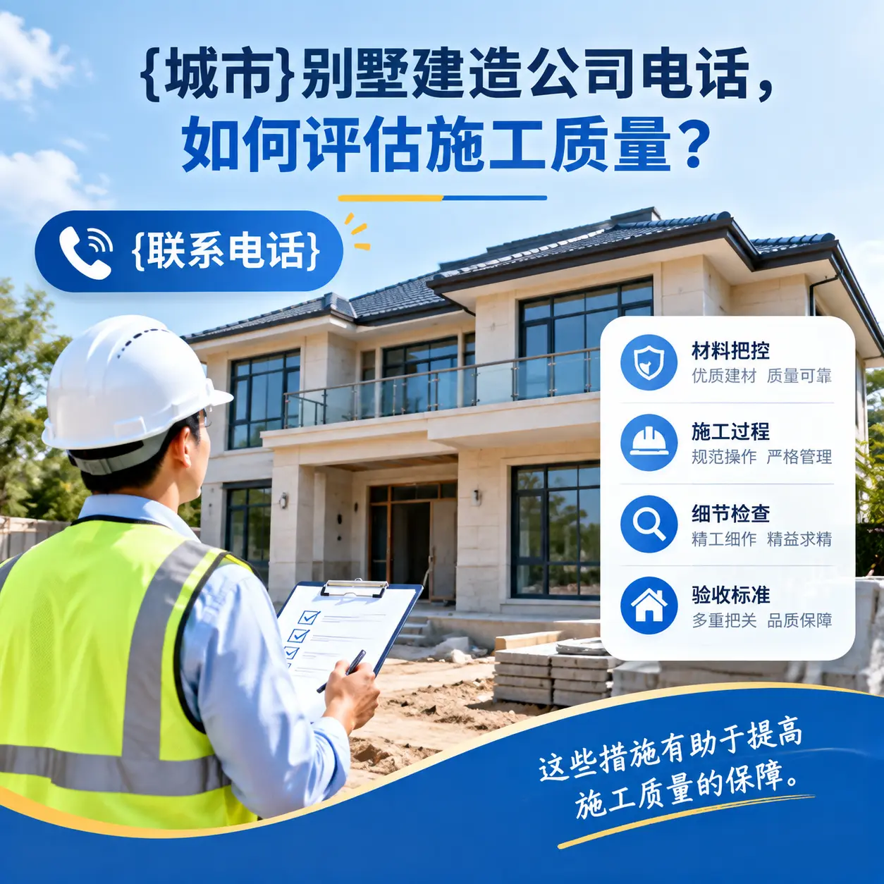 铜仁别墅建造公司电话，如何评估施工质量？